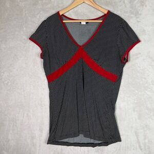 Vintage Tendency Y2K Babydoll Top Womens 2X Black Polka Dot Gothic Coquette